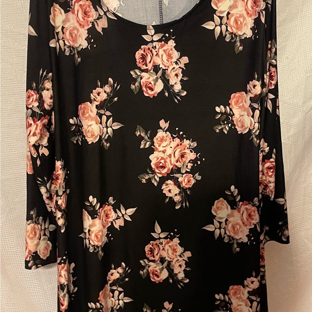 Rue21 Pink and Orange Boxy Midi Dress